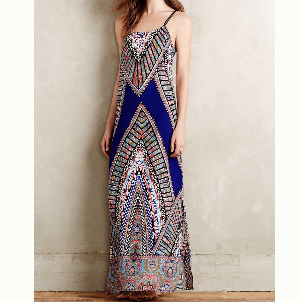 Anthro Greylin Lepontine Maxi Dress
